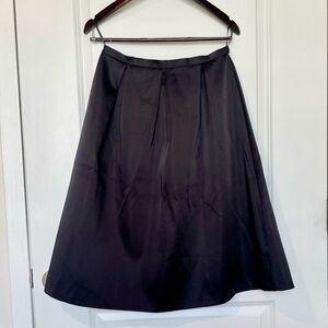 River Island Black A-Line Midi Satin Skirt